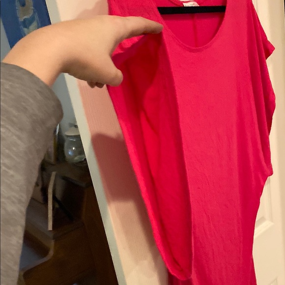 Chic Hot Pink Batwing Sleeve Top - Picture 4 of 5